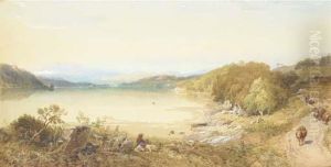 Loch Awe, From The Ford End, Cruachan In The Distance, Argyllshire by Thomas Miles Richardson