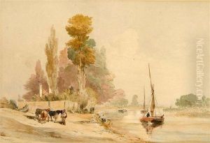 The Thames At Staines by Thomas Miles Richardson