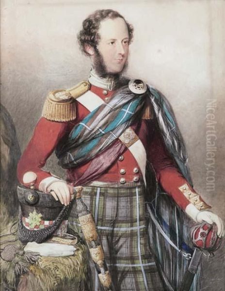 Portrait Of A Clan Chief, Quarter Length In Highland Dress - view 1