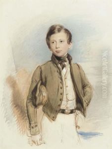 Portrait Study Of A Young Boy by George Richmond