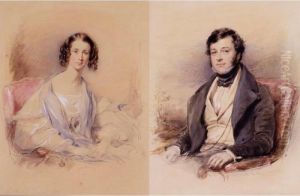 Portraits Of Samuel Bush Toller And Arabella Toller: A Pair