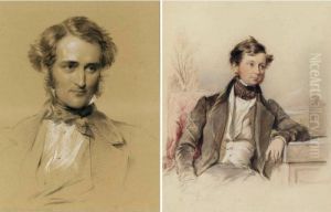 Portraits Of William Benson And A Seated Gentleman: Two Works by George Richmond