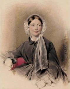 Portraits Of A Lady In Purple And A Lady With A White Bonnet: Two Works Portraits Of A Lady In Purple And A Lady With A White Bonnet: Two Works