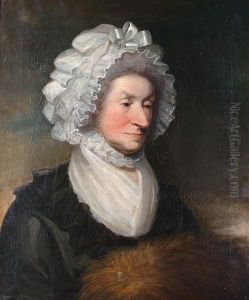 Portrait Of A Lady, With Bonnet And Muff. by George Romney