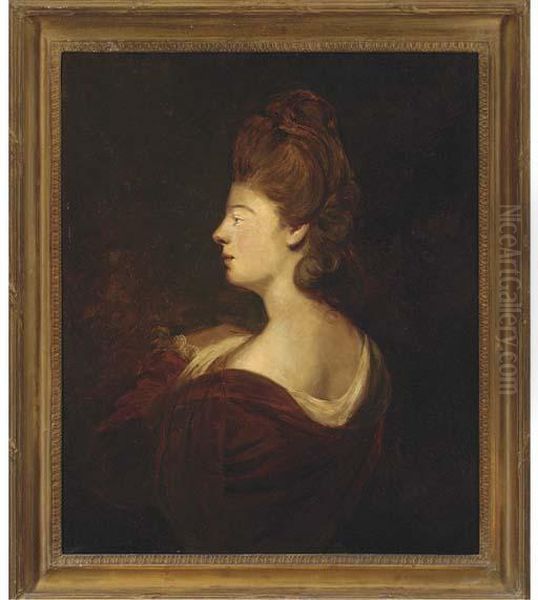 Portrait Of A Lady, Quarter-length, In A Red Dress - view 1