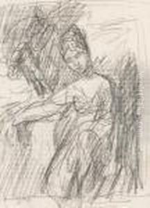 A Study Of A Standing Woman by George Romney