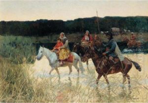 Crossing The River by Franz Roubaud
