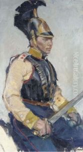 Study Of A Russian Cuirassier