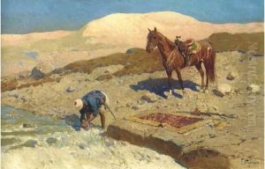 Horseman By A River
