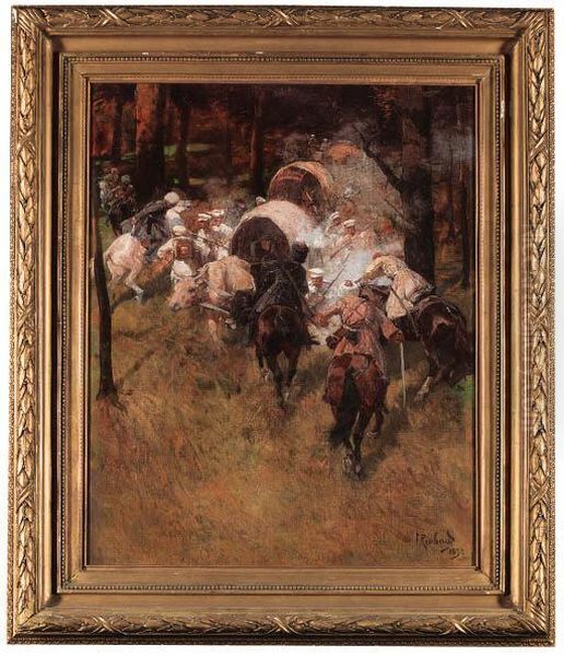 Cossack Attack On A Tsarist Convoy - view 1