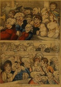 Comedy In The Country,
Tragedy In London by Thomas Rowlandson