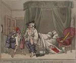 The Doctor Called Up Or The False Alarm by Thomas Rowlandson