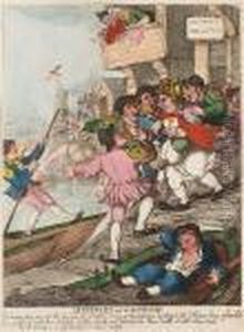 Miseries Of London (wapping Old Stairs) by Thomas Rowlandson
