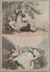 Nap In The Country - Nap In Town by Thomas Rowlandson