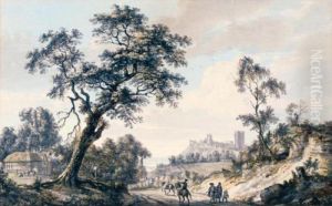 A View Of Richmond Castle, Yorkshire by Paul Sandby
