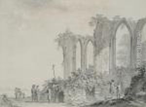 Figures By A Ruined Abbey Figures By A Ruined Abbey