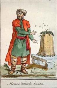 Tatar Man of Kazan with a beehive by Jacques Grasset de Saint-Sauveur