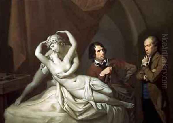 Antonio Canova 1757-1822 in his Studio with Henry Tresham 1751-1814 and a Plaster Model for the Cupid and Psyche - view 1