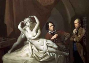 Antonio Canova 1757-1822 in his Studio with Henry Tresham 1751-1814 and a Plaster Model for the Cupid and Psyche by Hugh Douglas Hamilton