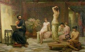 The Chosen Five of Crotona 1885 by Edwin Longsden Long