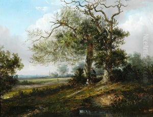 Mother And Children In A Landscape by Thomas Smythe