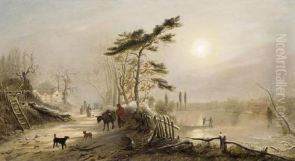 A Winter Village Scene - view 1