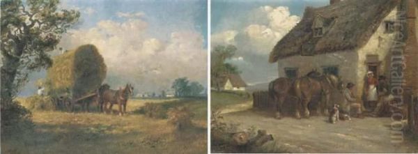 Outside The Village Inn; And Haymaking - view 1