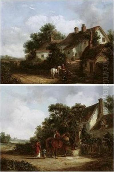 Country Scenes With Figures And Horses - view 1