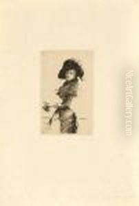 Femme Dans Une Chapeau by Henry Somm