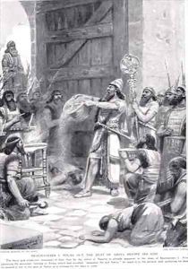 Shalmaneser I pours out the dust of Arina before his god Ashur 2 by Ambrose Dudley