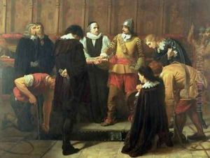 The Burial of Charles I 1600-49 at St Georges Chapel 1857 by Charles Lucy