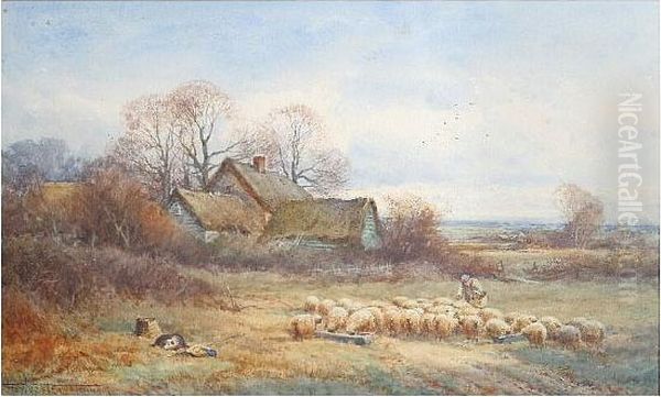 Farmer Feeding His Flock - view 1