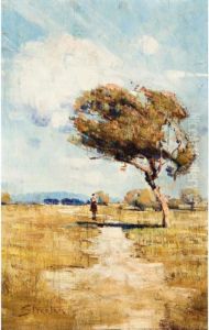 The Lone Rider by Arthur Streeton