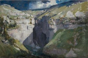 Goredale Scar (sunny) by Arthur Streeton