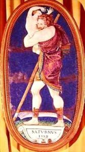 Plaque depicting Saturn