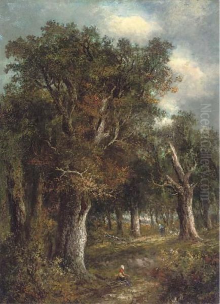 Figures In A Woodland - view 1