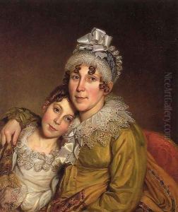 Mother Caressing Her Convalescant Daughter by Charles Willson Peale