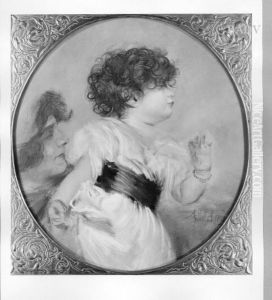 Mother and Child by Lenbach Franz Von