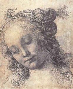 Head Of A Girl (study) by Andrea Del Verrocchio