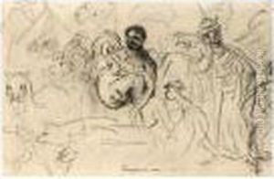 A Bacchanal by Lovis (Franz Heinrich Louis) Corinth