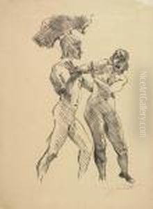 Frau Und Krieger by Lovis (Franz Heinrich Louis) Corinth