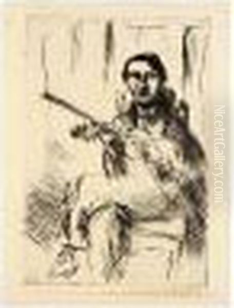 Akt Mit Selbstbildnis; And Bildnis Andreas Weissgaerber (schwarz 155; And 376) - view 1