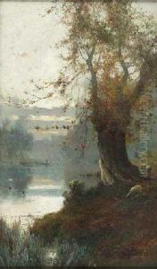 Evening, Burnham Beeches by Alfred de Breanski