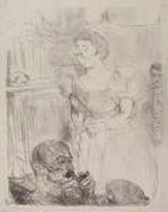Di Ti Fellow, Anglaise Au Cafe Concert. by Henri De Toulouse-Lautrec
