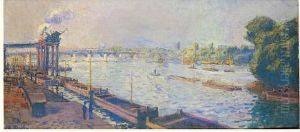 La Seine Au Pont D'asnieres, Circa 1900 by Raoul Dufy