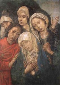 Deposition Diptych (Small Deposition, right wing) c. 1480 by Hugo Van Der Goes