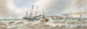 Off The French Coast by Thomas Bush Hardy