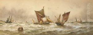 In The Medway by Thomas Bush Hardy