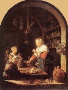 The Grocers Shop by Gerrit Dou
