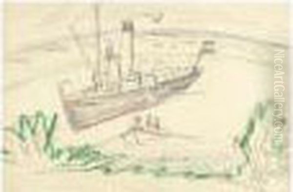 Dampfer Und Boot (steamboat And Boat) - view 1